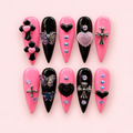 Pink Noir Stiletto Press-On Nails