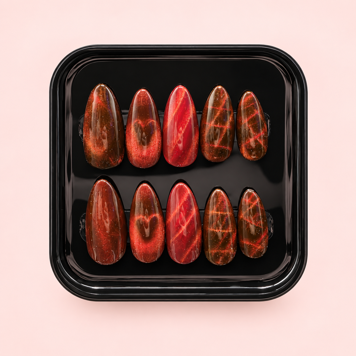 Molten Ruby Press-On Nails