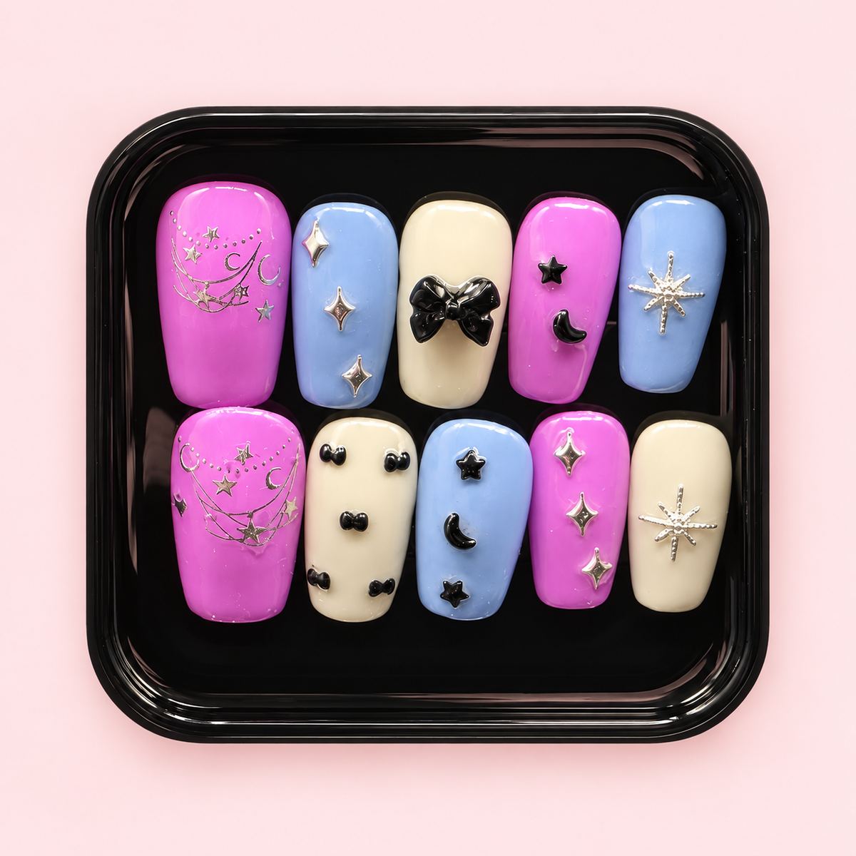 Pastel Stargazer Press-On Nails